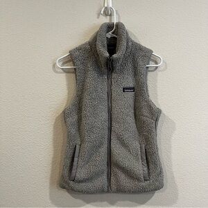 Patagonia women’s gray los gatos fleece vest size small zipper front